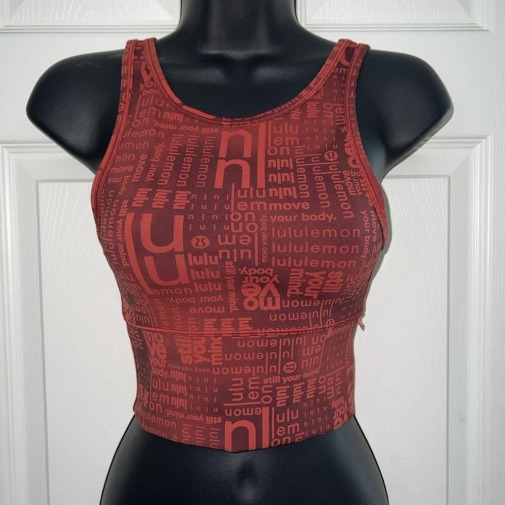 lululemon athletica Red Sleeveless Crop Tank Top